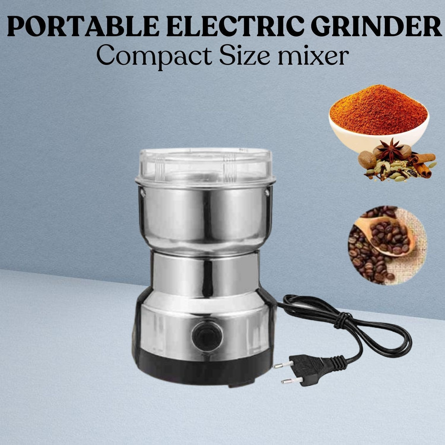 Image of VIJYONICS Electric Coffee and Spice Grinder, Stainless Steel 220 W Mixer Grinder