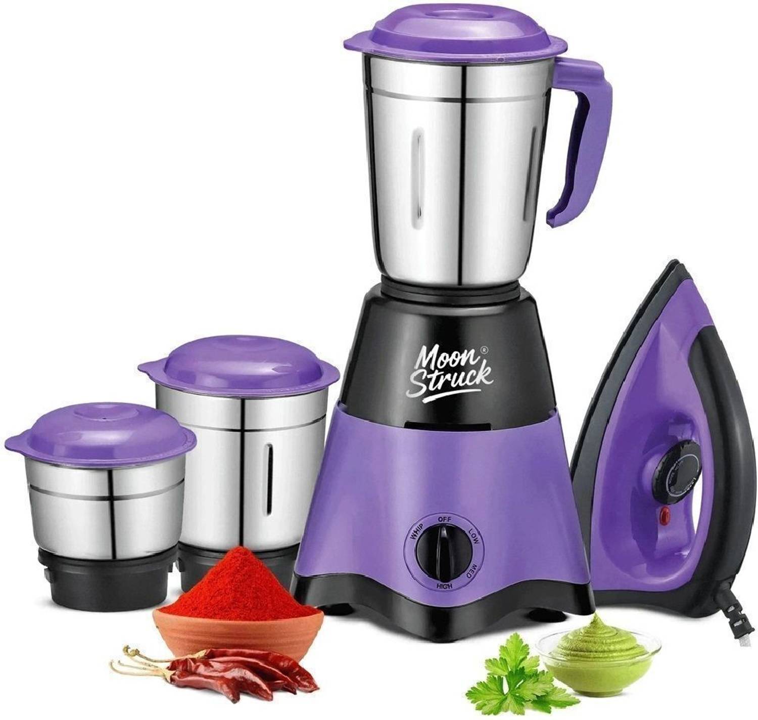 Moonstruck Skye DailyEssentials Combo 750 W Juicer Mixer Grinder price history chart and lowest price