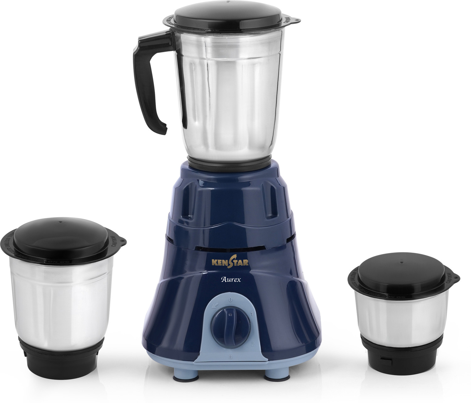 Image of Kenstar AUREX 3J MG with Overload Protection SS Ultima Blades 1 Year Warranty 500 W Mixer Grinder