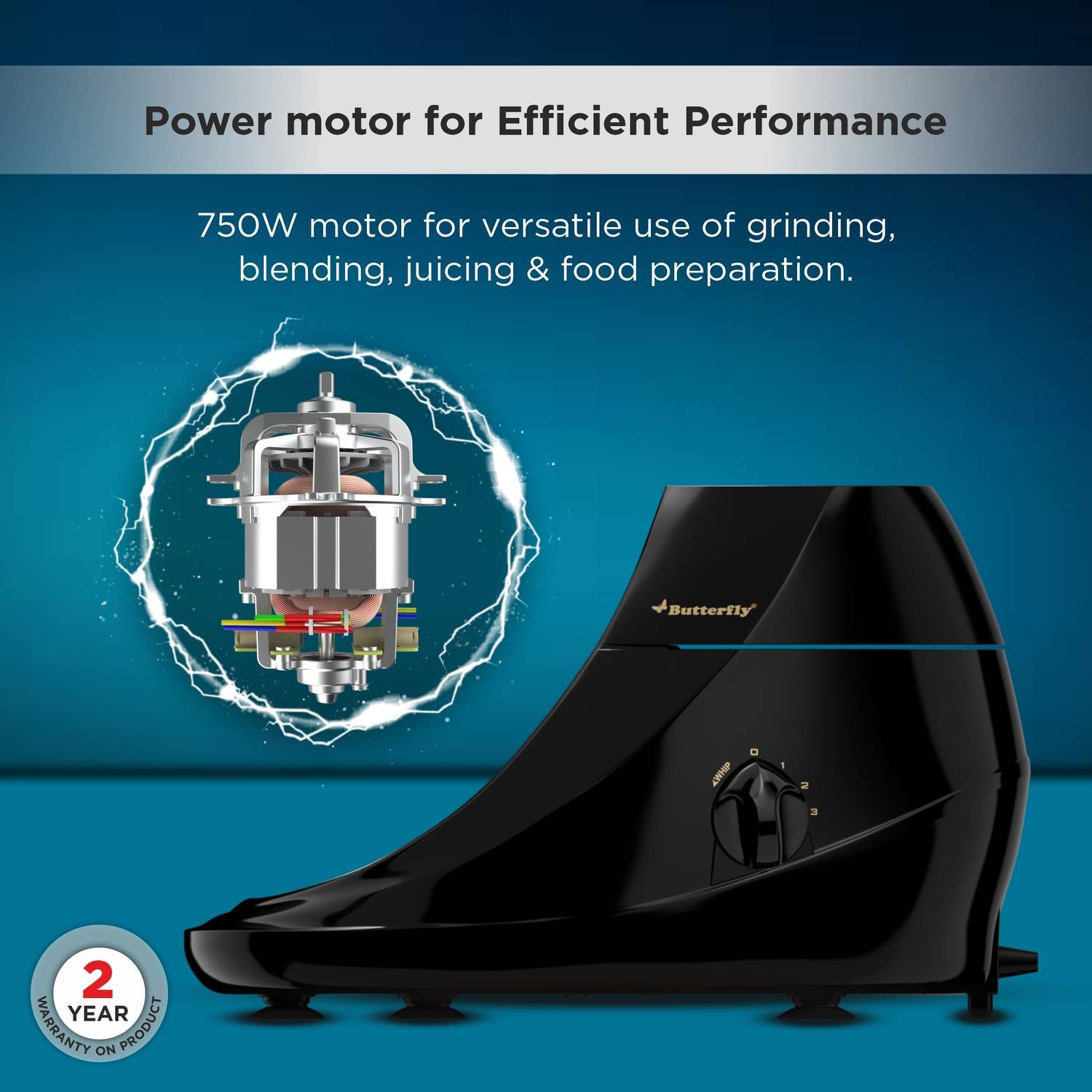 Butterfly Rapid 750W Juicer Mixer Grinder - Image 2