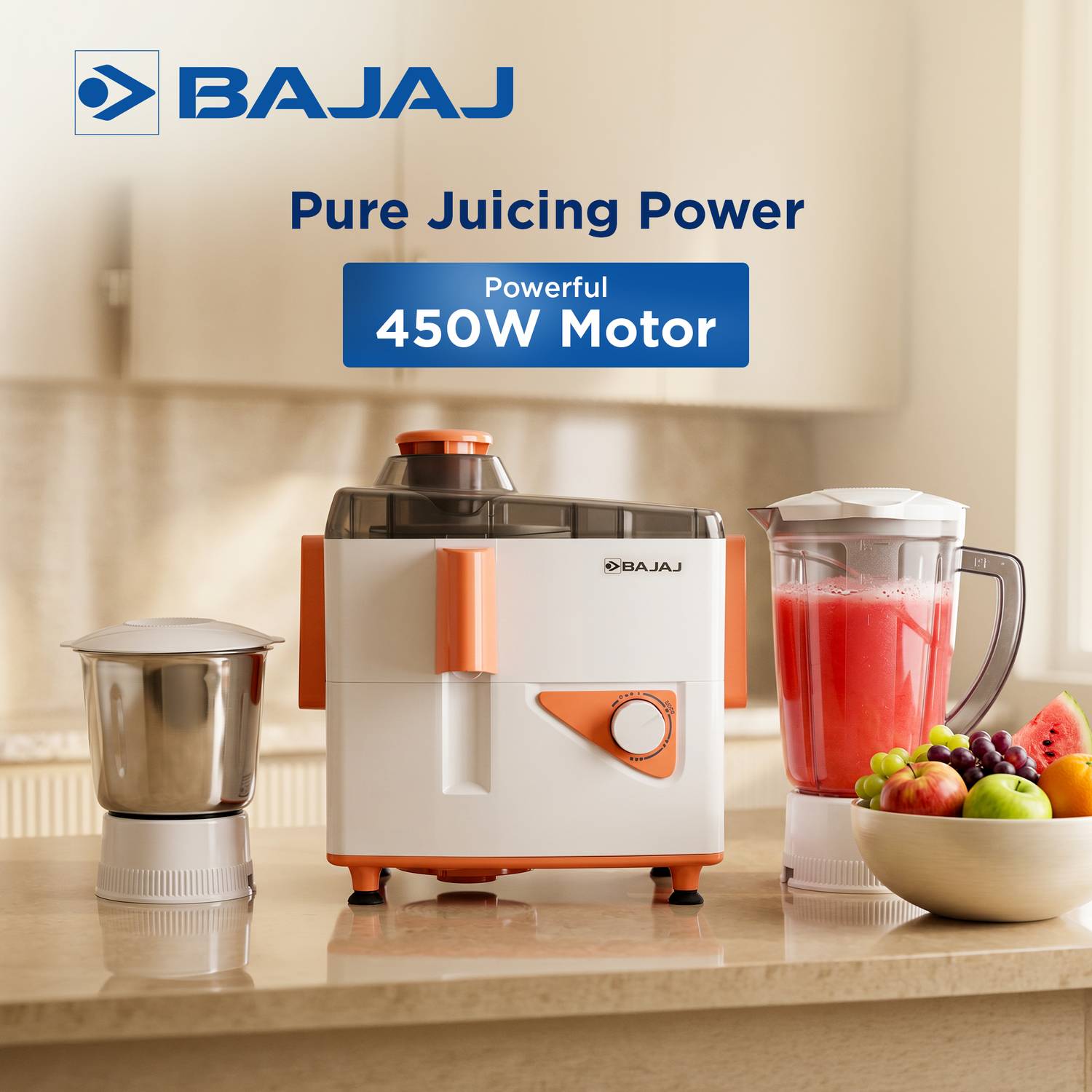 BAJAJ Neo 450 W Juicer Mixer Grinder Price in India - Buy BAJAJ