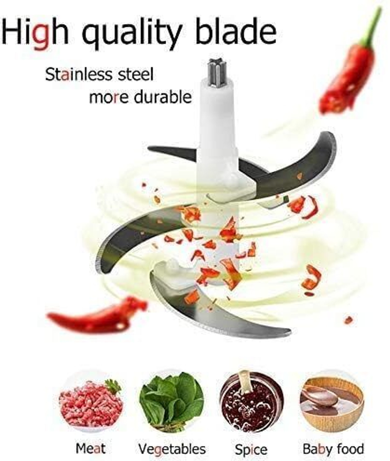 Image of Dwiza Enterprise Electric Meat Grinder 2L Food Processor for Meat Vegetables Fruits Nuts 700 W Juicer Mixer Grinder