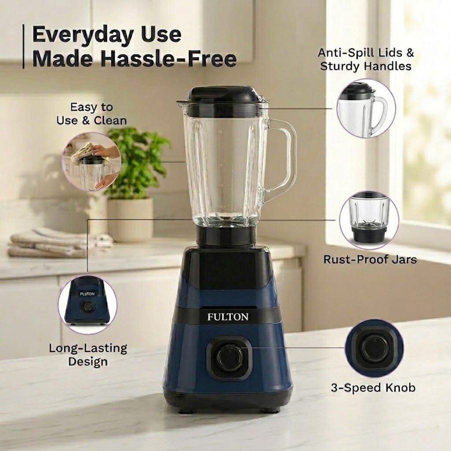 Image of FULTON MAXXO POWER PRO 750 W Mixer Grinder