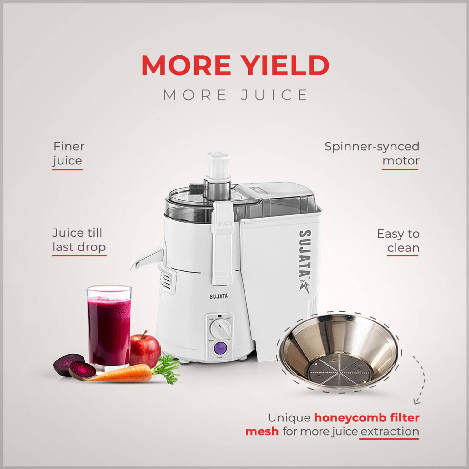 SUJATA Juicer Mixer Grinder 900 W - Image 4