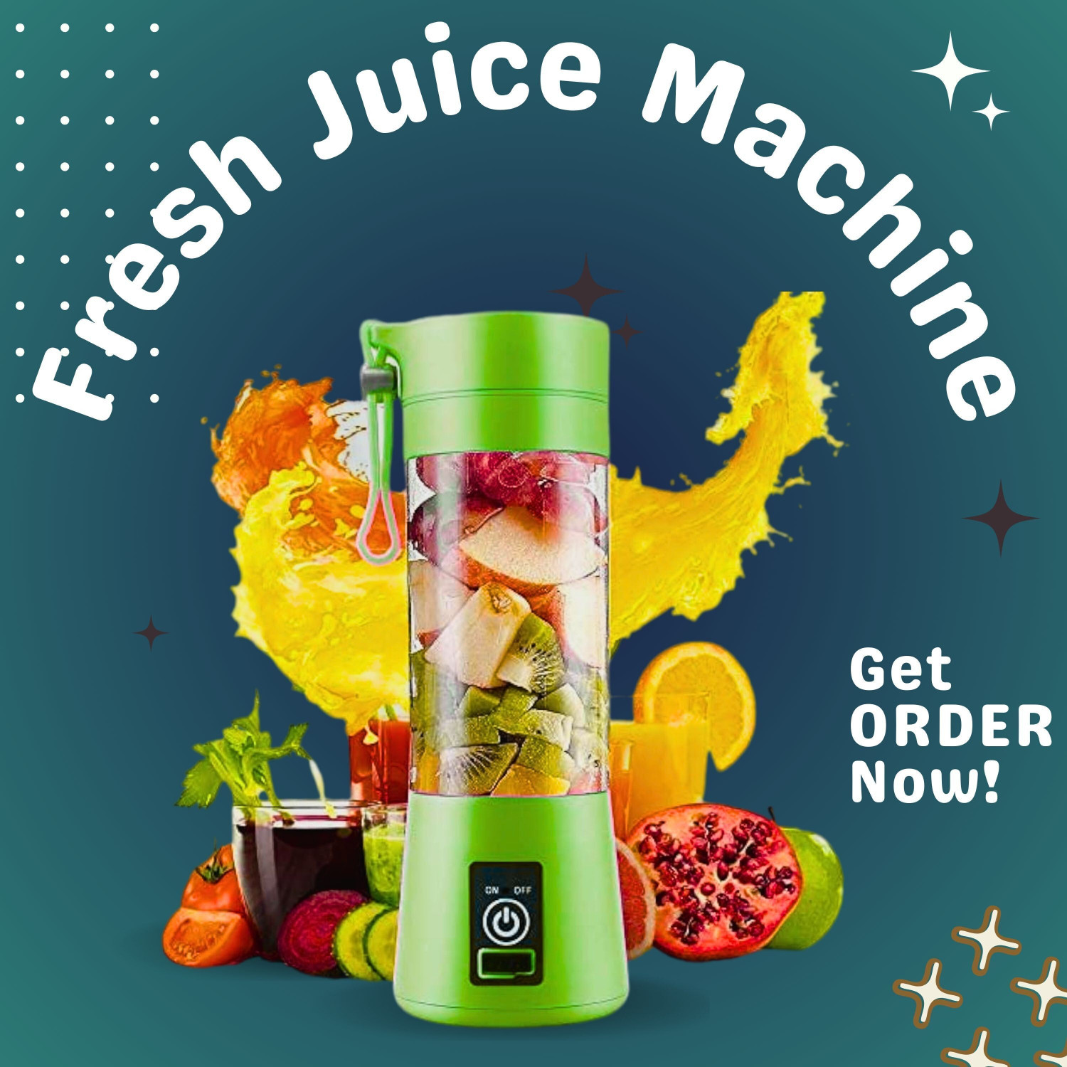 Image of JayGopalTrendz Electric Rechargeable Fruit Juicer Maker Portable USB Mini Juicer ShakerTY343 350 W Juicer Mixer Grinder