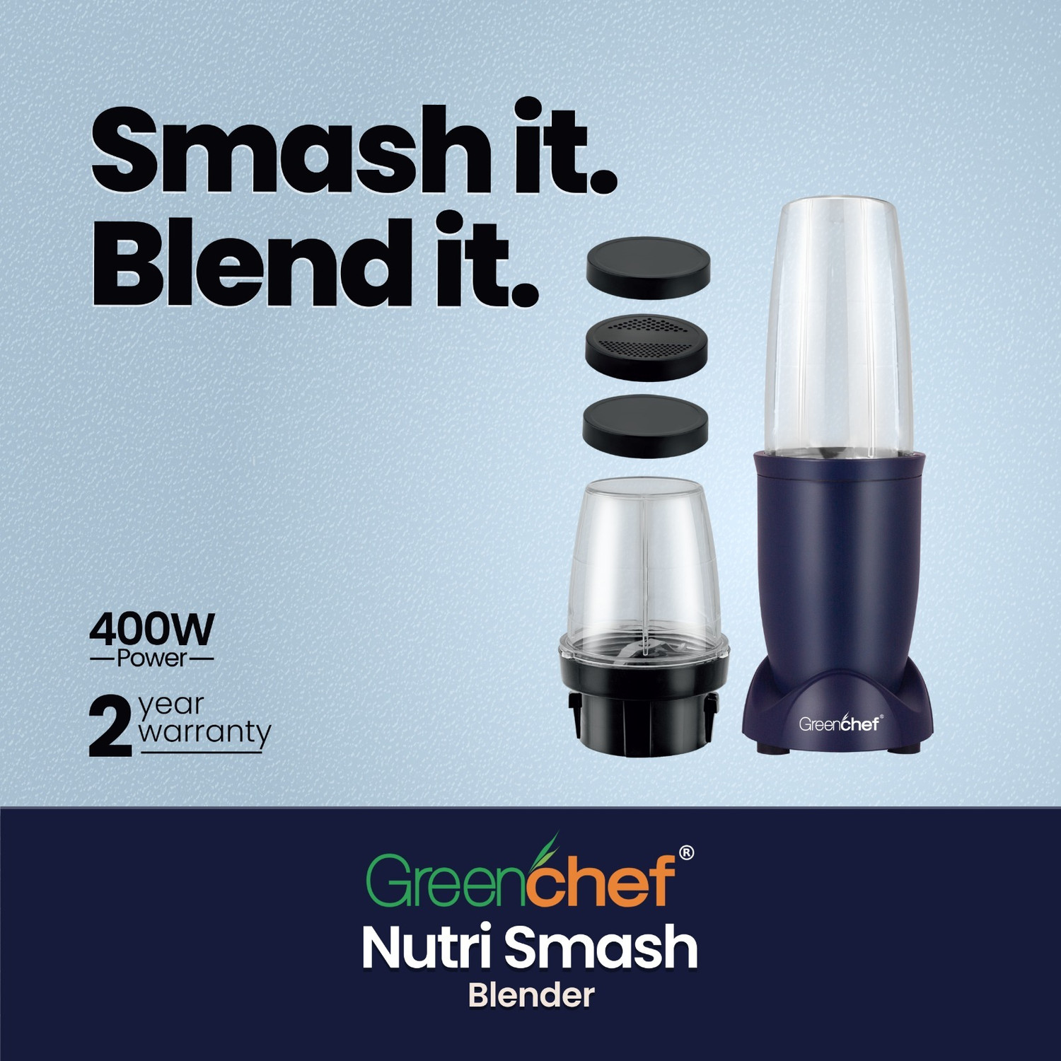 Image of Greenchef Nutri Smash 220 W Juicer Mixer Grinder