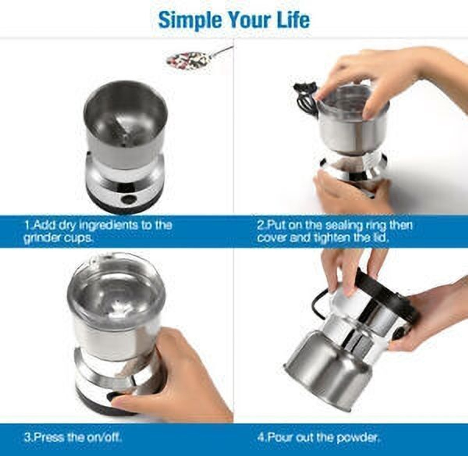 Image of Elvara creations Household Grinder W300 Juicer Mixer Grinder gr192 300 W Juicer Mixer Grinder