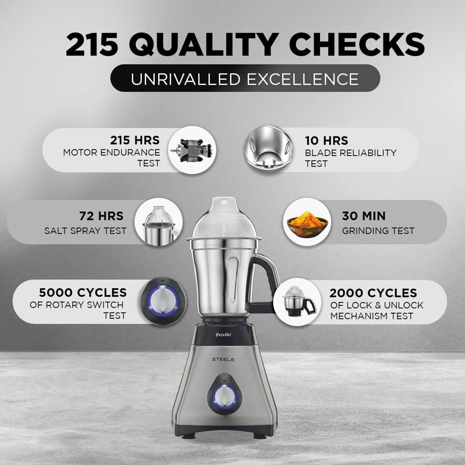 Preethi Steele 550 W Mixer Grinder Price in India - Buy Preethi