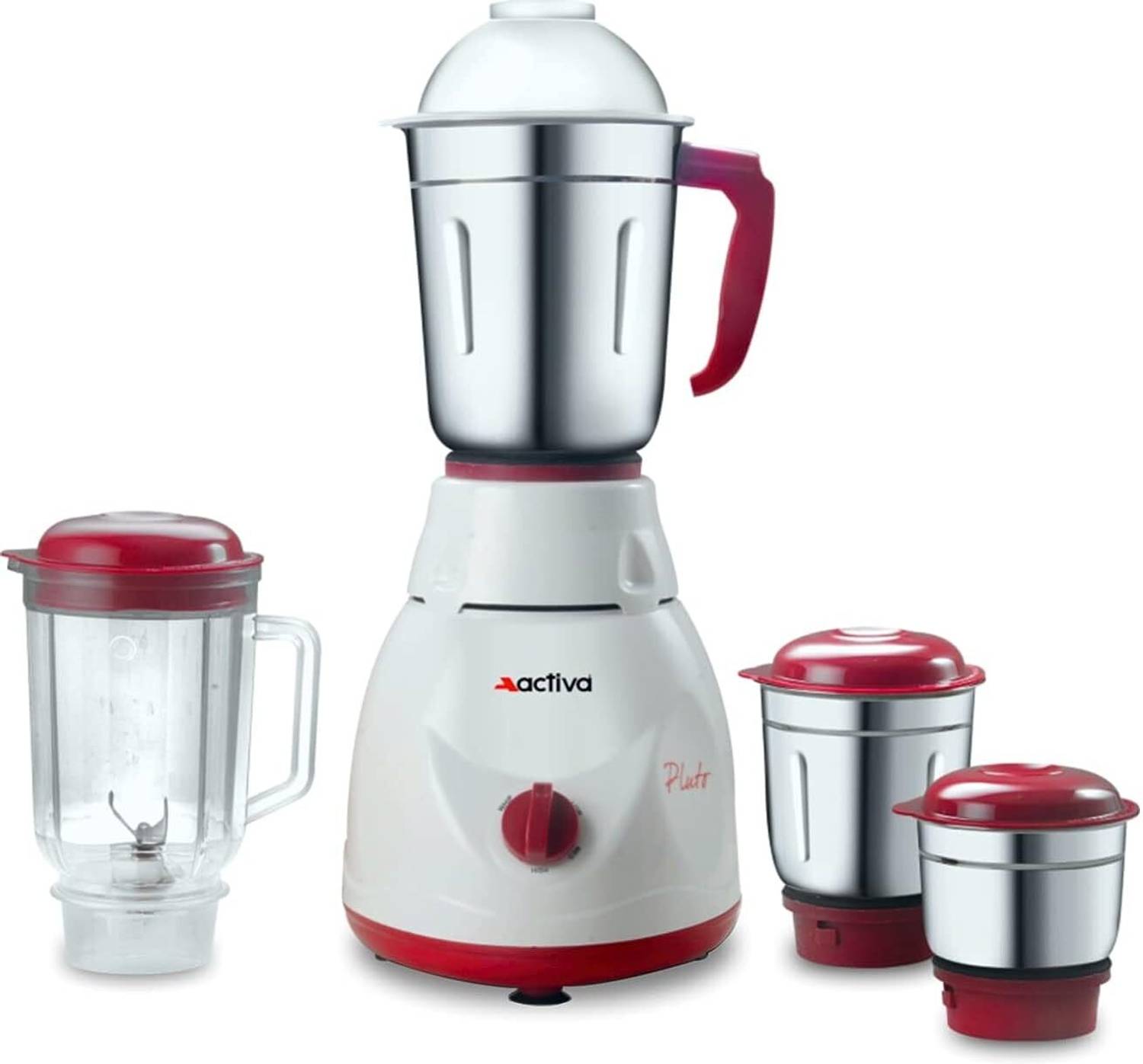 ACTIVA 4 Jar 650 W Mixer Grinder (Pluto Pro Plus 4 Jars White