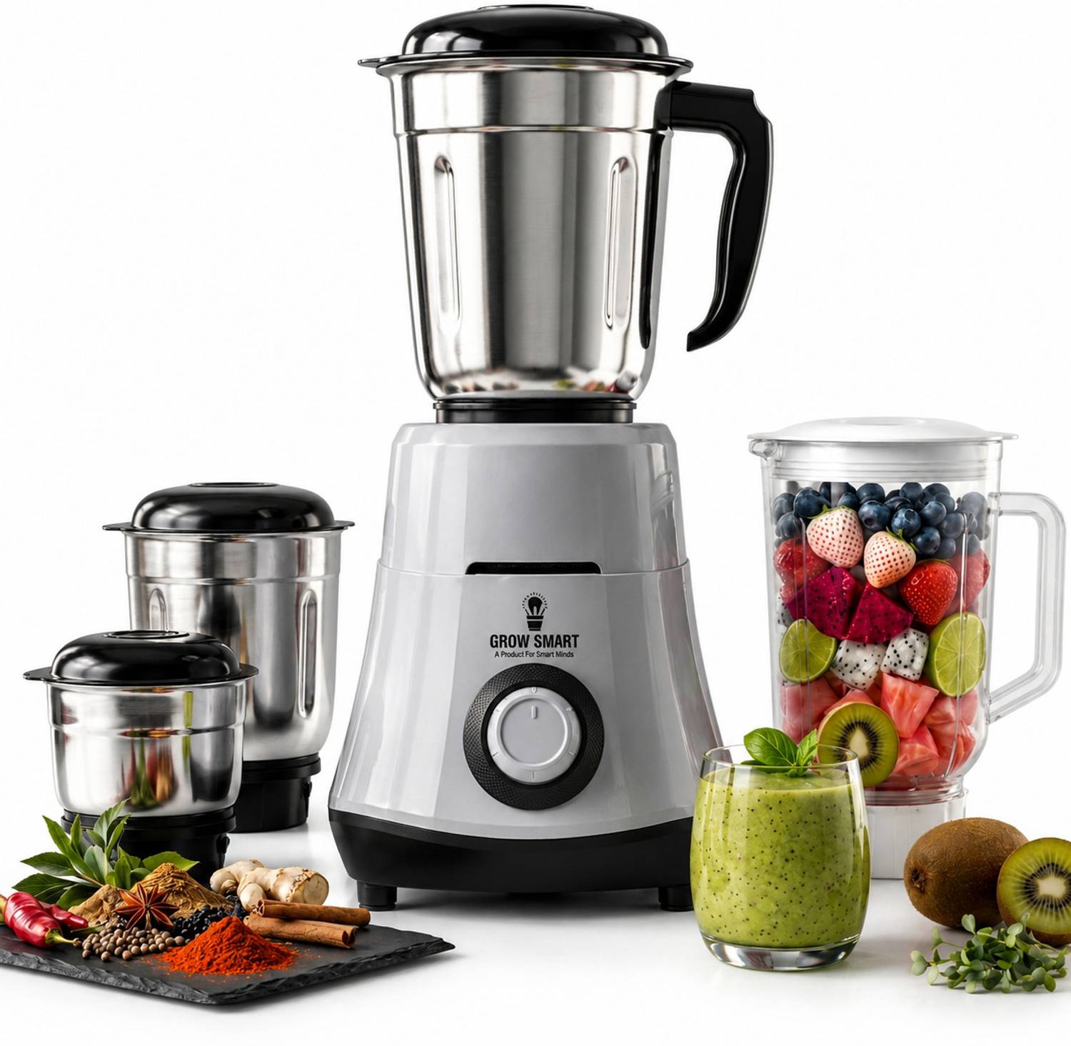 Growsmart Powerful HydroGrind Heavy Duty Copper Motor 750 W Juicer Mixer Grinder