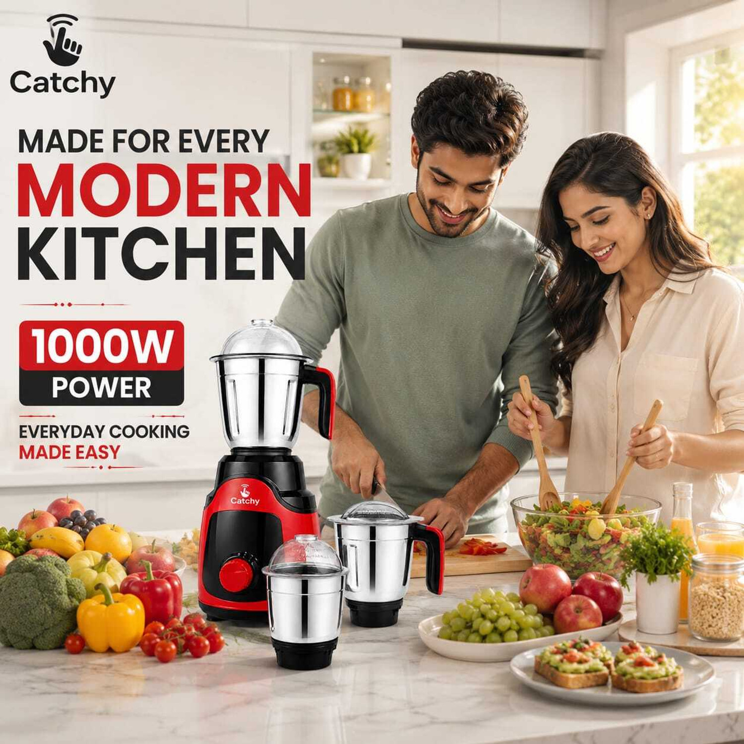 Image of CATCHY MAX 1000 W Mixer Grinder