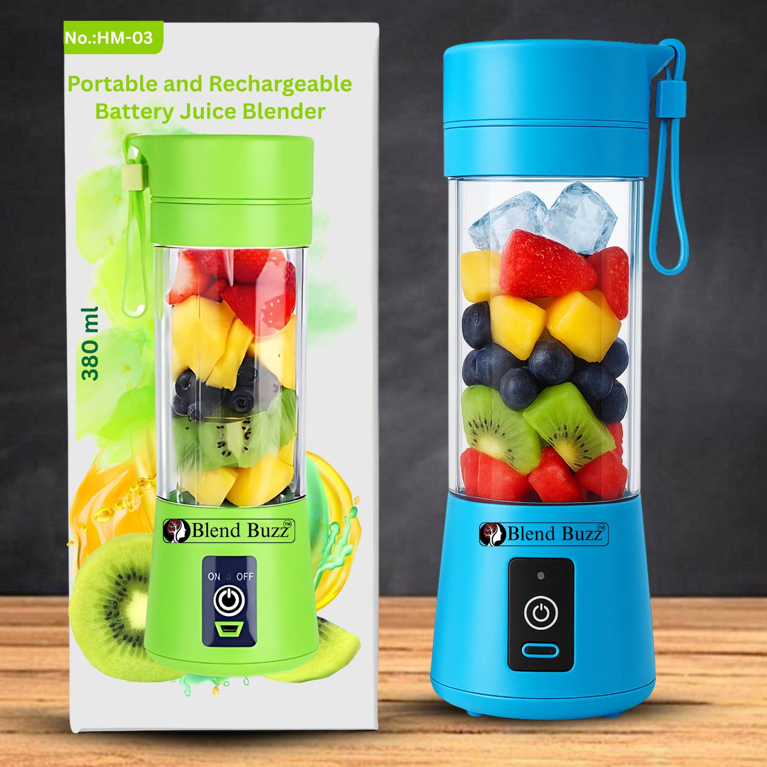 Blend Buzz Portable Rechargeable Juicer Blender USB Smoothie Make