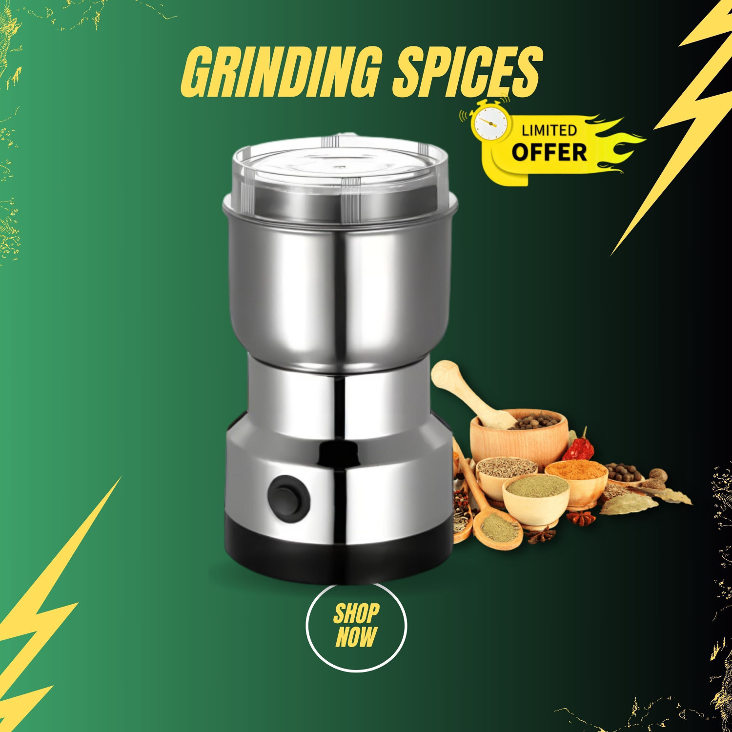 Image of JayGopalTrendz Electric Mini Mixer Coffee Grinder Juicer Light weight Compact for KitchenFG109 240 W Juicer Mixer Grinder