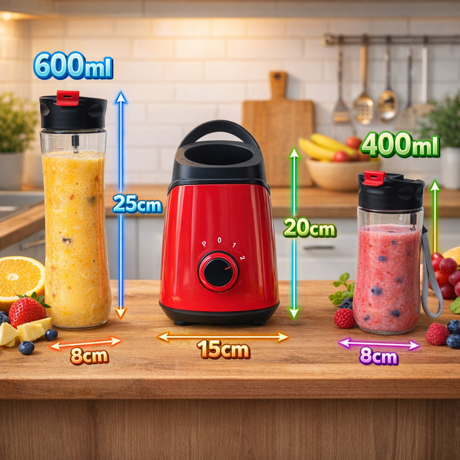 Image of Onshoppy Portable Nutri Blender | 500W Motor | Juicing, Blending & Grinding | 2 Bottles 500 W Juicer Mixer Grinder