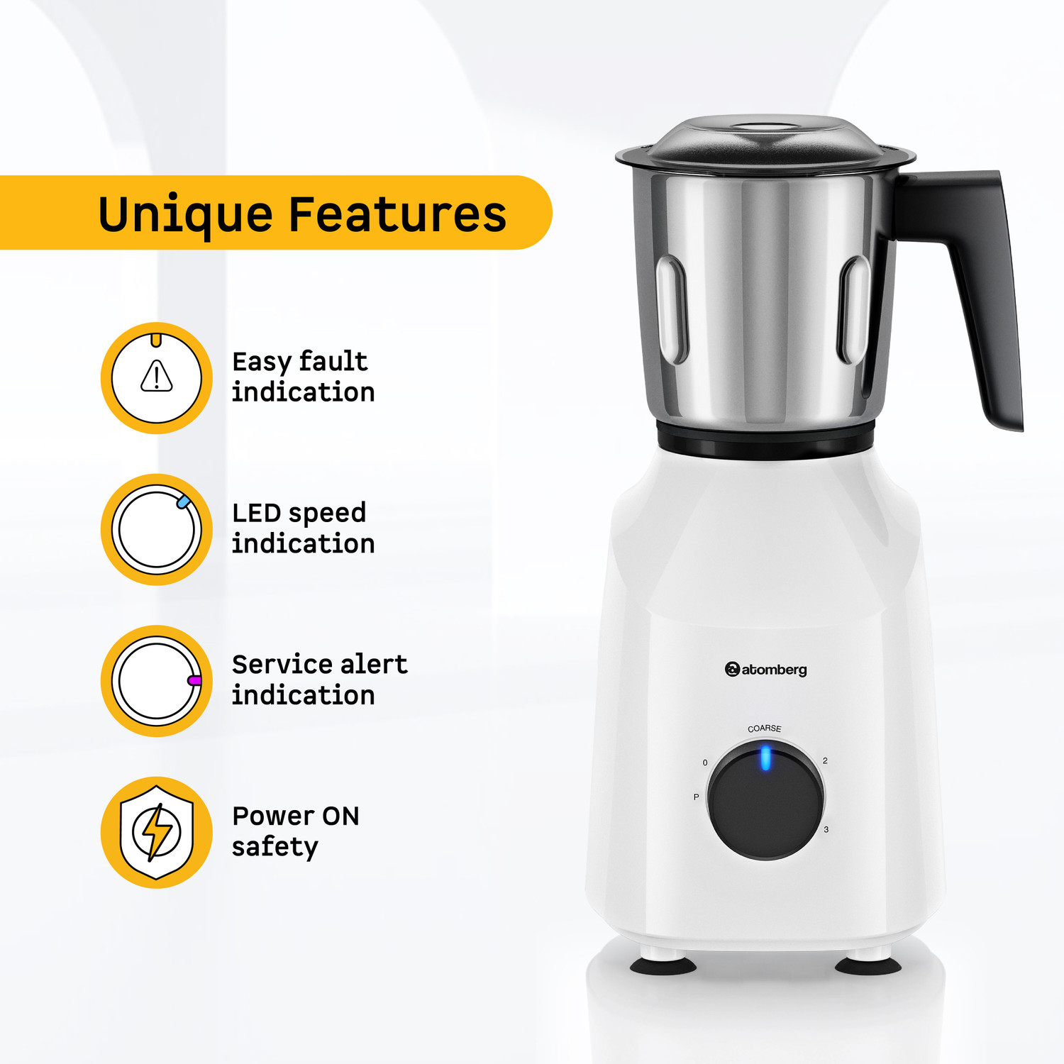 Image of Atomberg Xiana with Unique Coarse Mode | Intelligent Motor 750 W Mixer Grinder