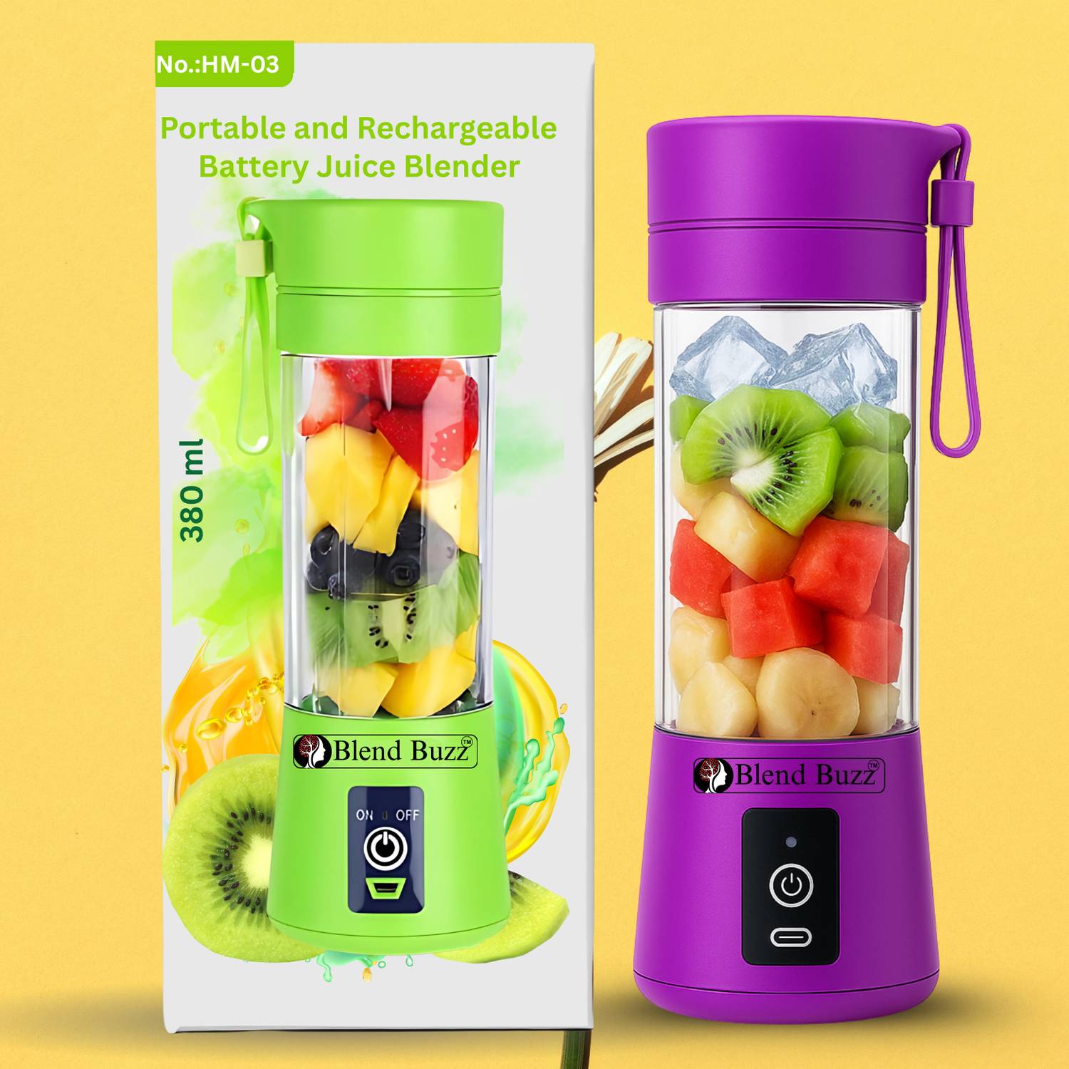 Blend Buzz USB Portable Juicer Blender Rechargeable Juice Maker M