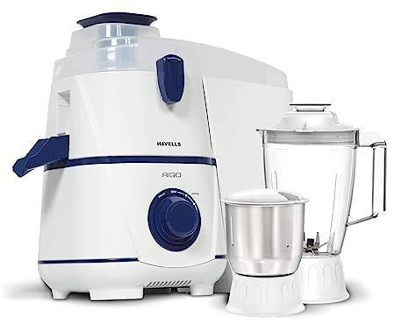 HAVELLS Rigo 500 W Juicer Mixer Grinder (Rigo2 2 Jars White,