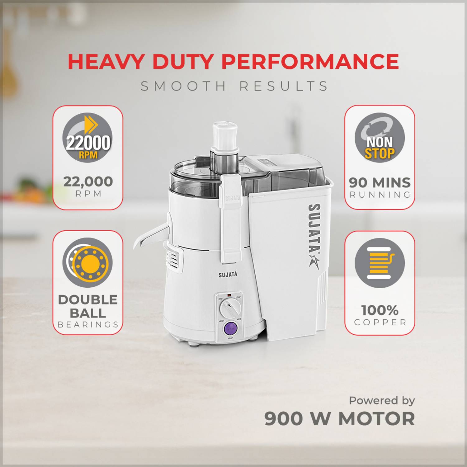 SUJATA Maxima 900 W Juicer Mixer Grinder - Image 3