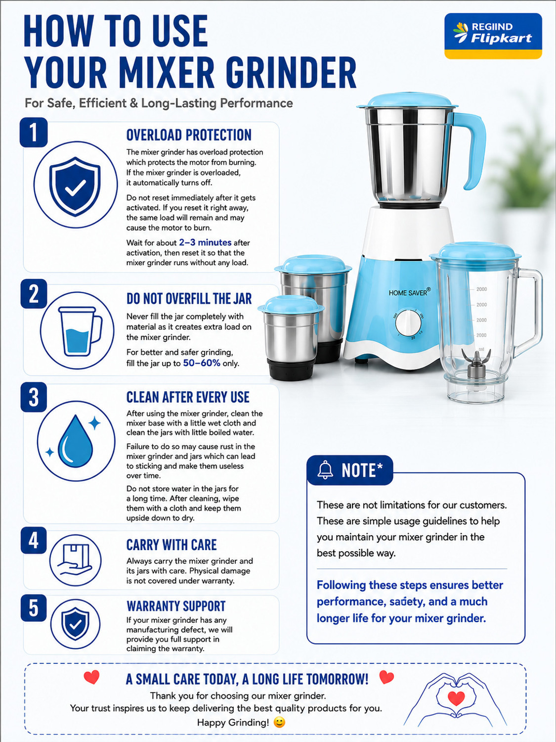 Image of HOME SAVER star 750 W Juicer Mixer Grinder