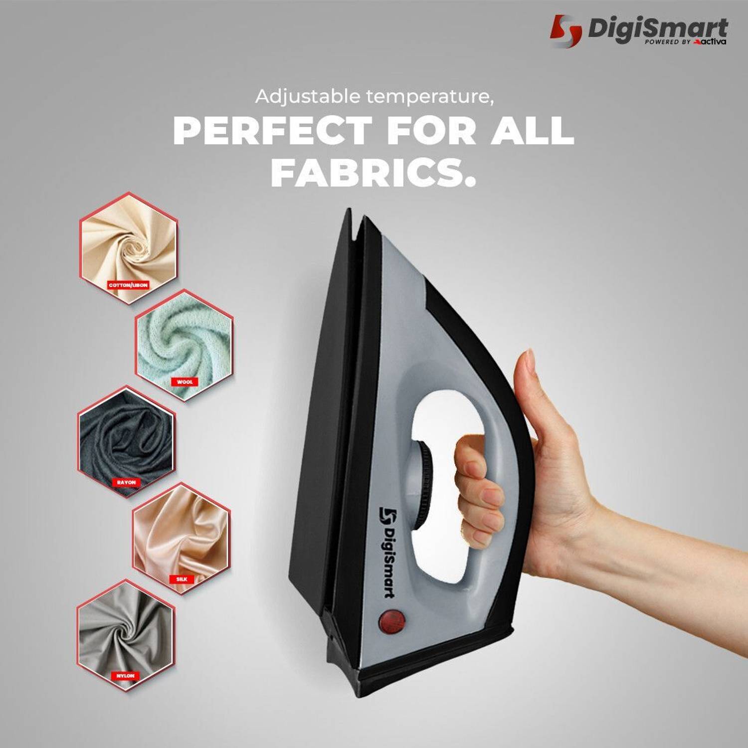 DIGISMART 1150W Dry Iron + 750W Mixer Grinder Combo - Image 2