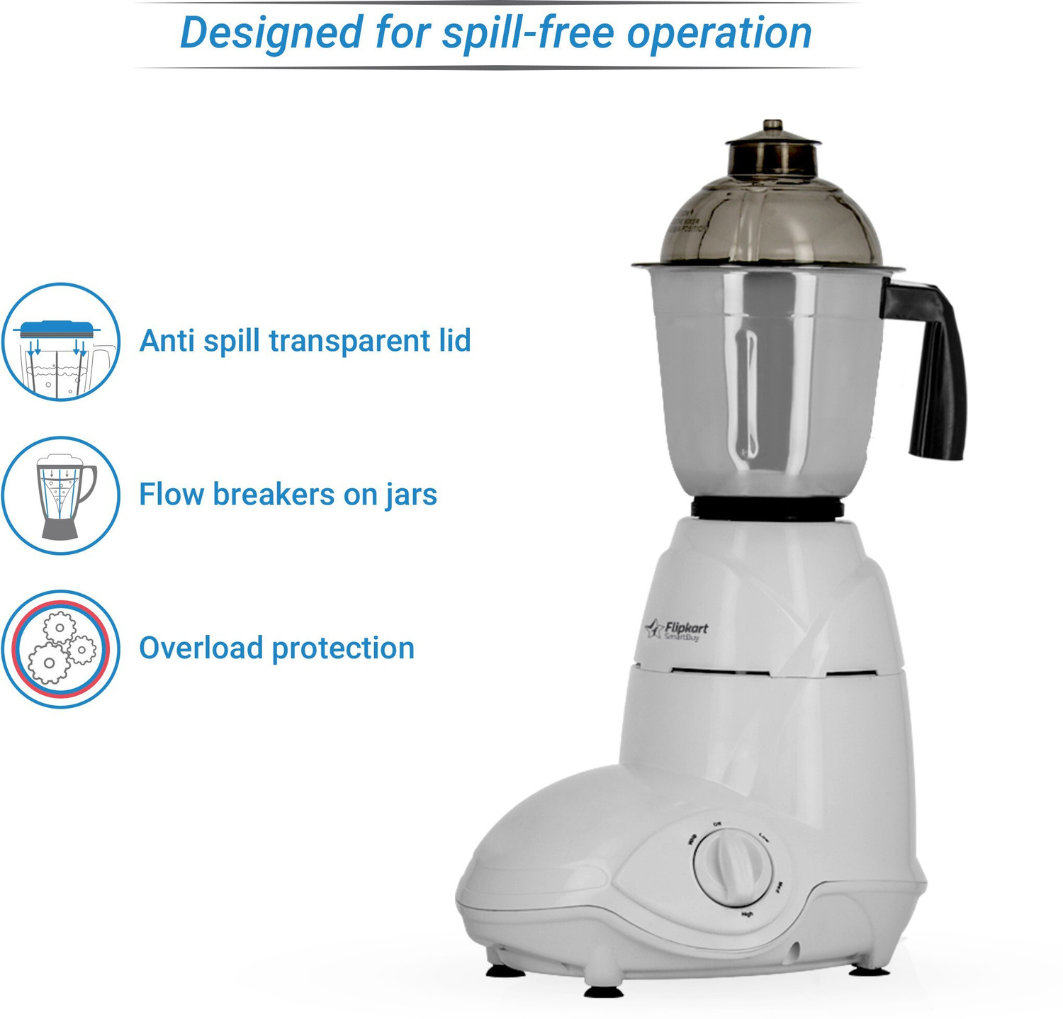 Image of Flipkart SmartBuy Turbo 750 W Mixer Grinder