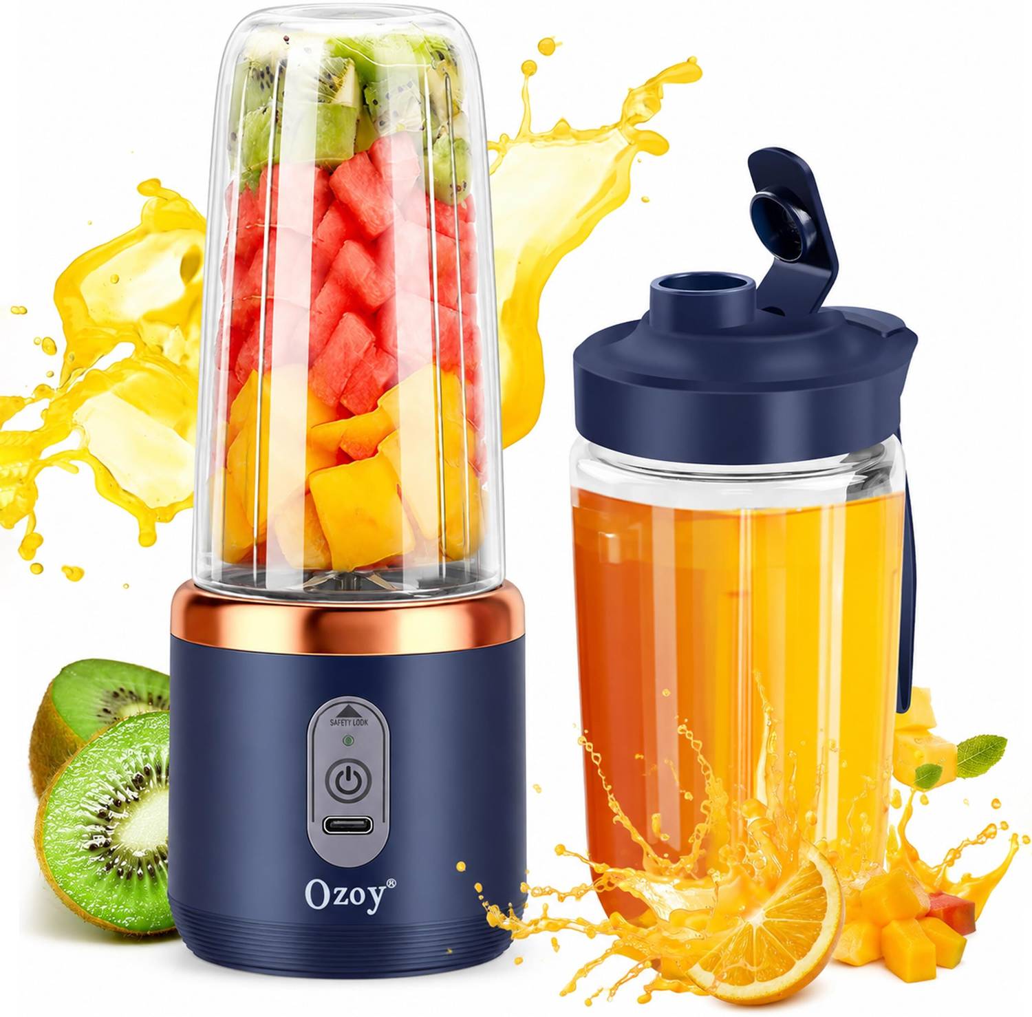 Zinsy Portable Blender,JuicerUSB Rechargeable Mini Personal Juicer,Shakes and,Smoothie 40 W Juicer Mixer Grinder — Juicers & Blenders
