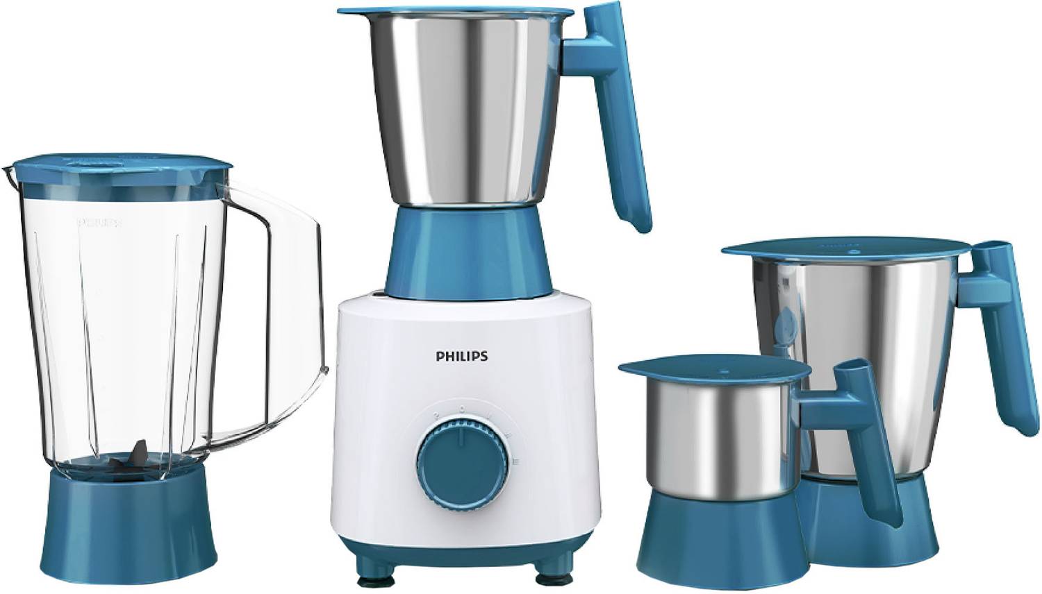 PHILIPS HL7536/01 500 W Mixer Grinder (HL7536/01 4 Jars Blue)
