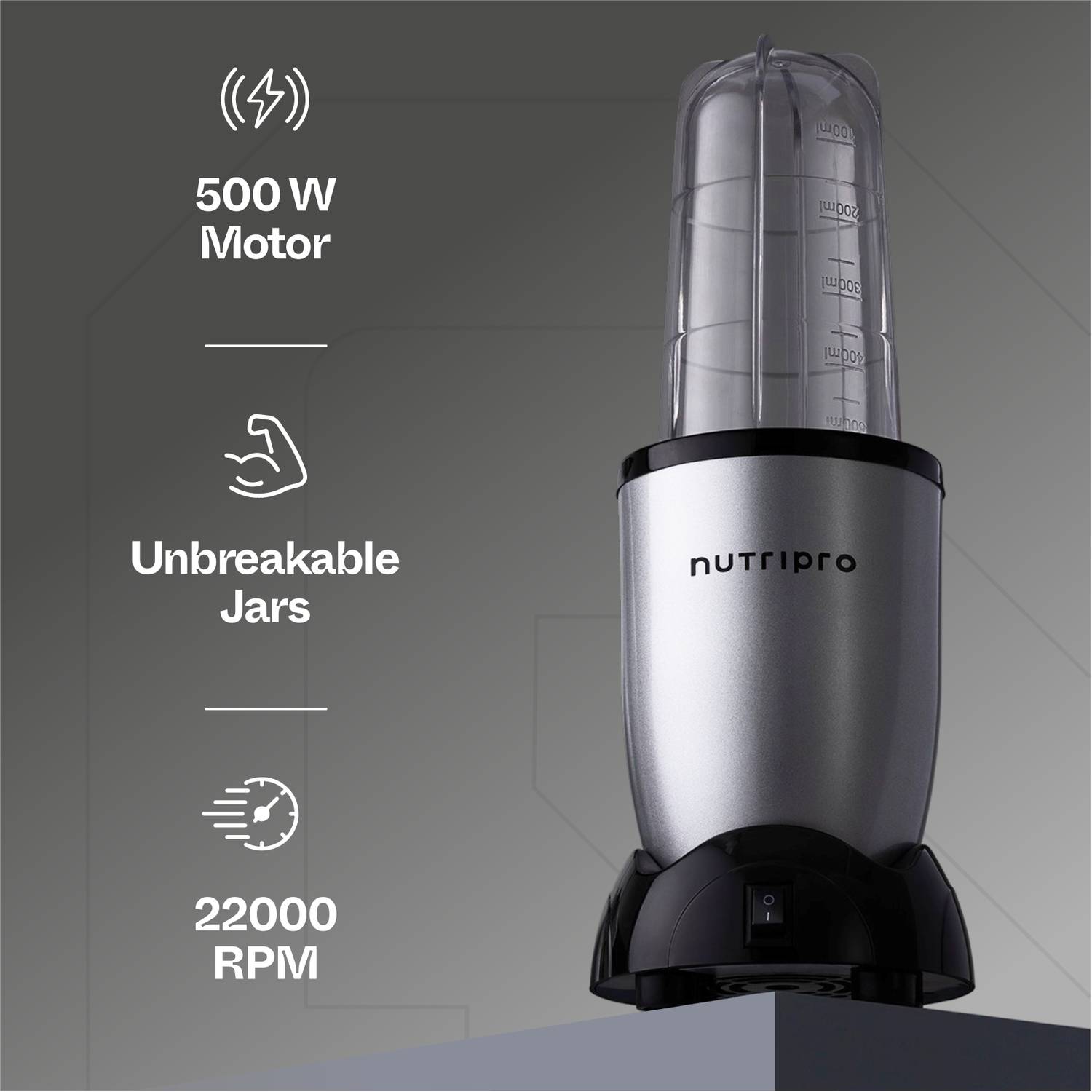 NutriPro 500W Juicer Mixer Grinder - Image 2