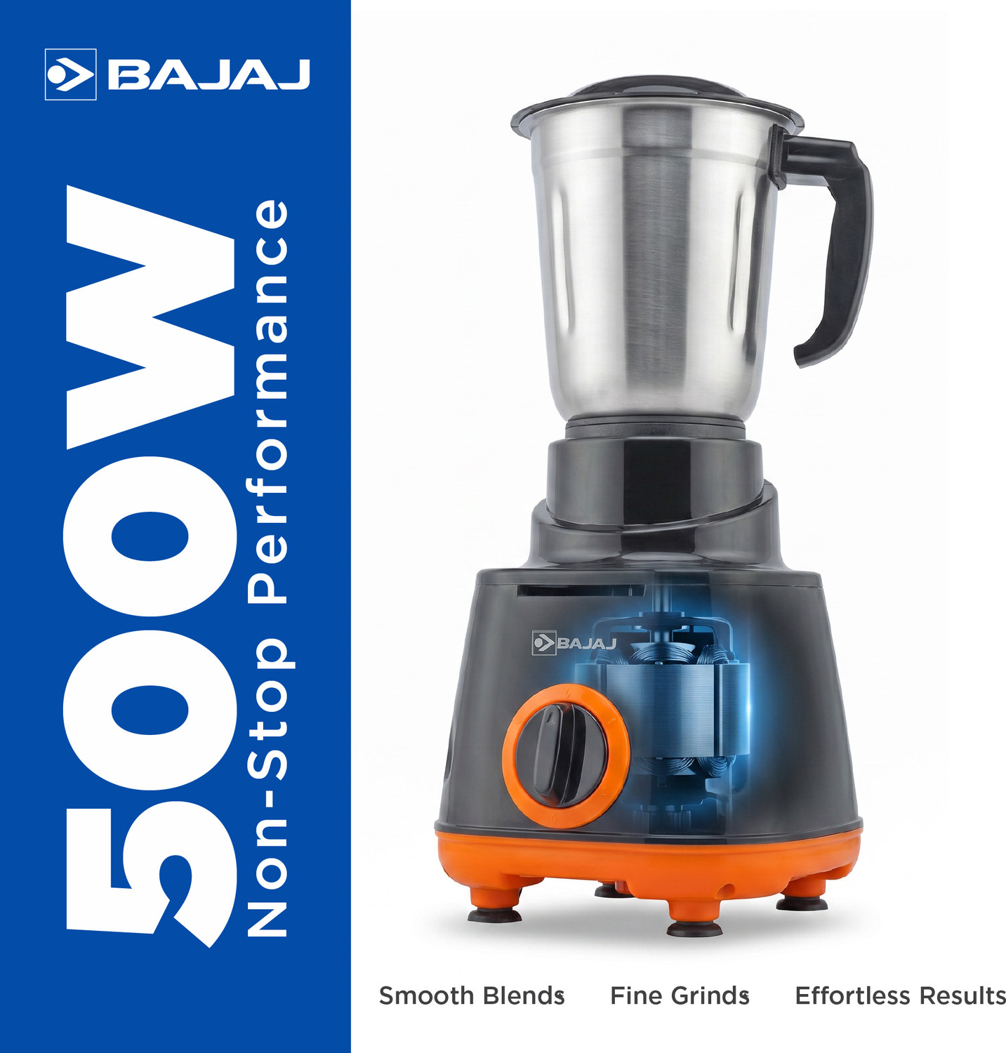 Image of BAJAJ Rex 500 W Mixer Grinder