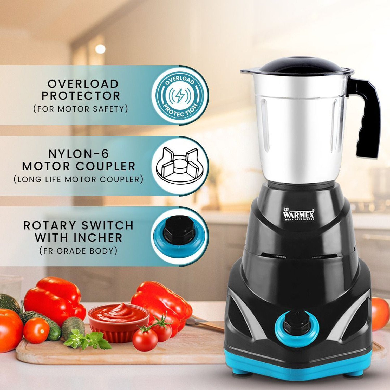 Image of Warmex Home Appliances mixer grinder 750 W Mixer Grinder