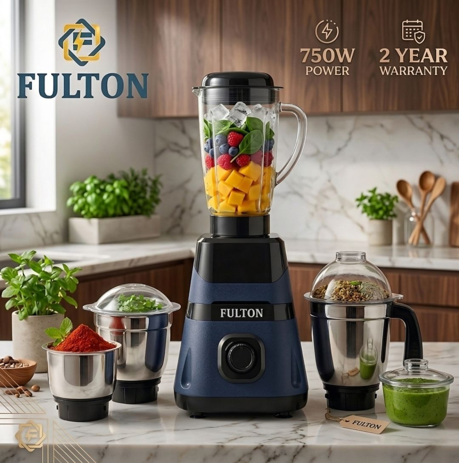 Image of FULTON MAXXO POWER PRO 750 W Mixer Grinder