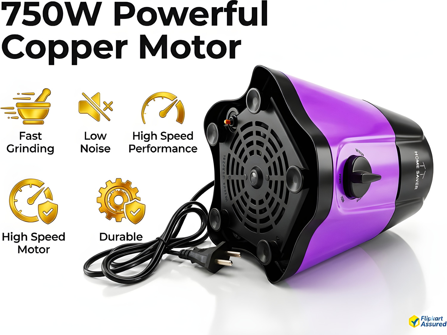 Image of HOME SAVER PurpleStorm 750 W Mixer Grinder