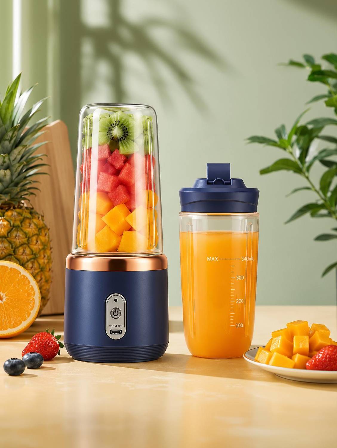 Adhyaraa Enterprises BlendGo USB Smoothie Maker 105 W Juicer Mixer Grinder