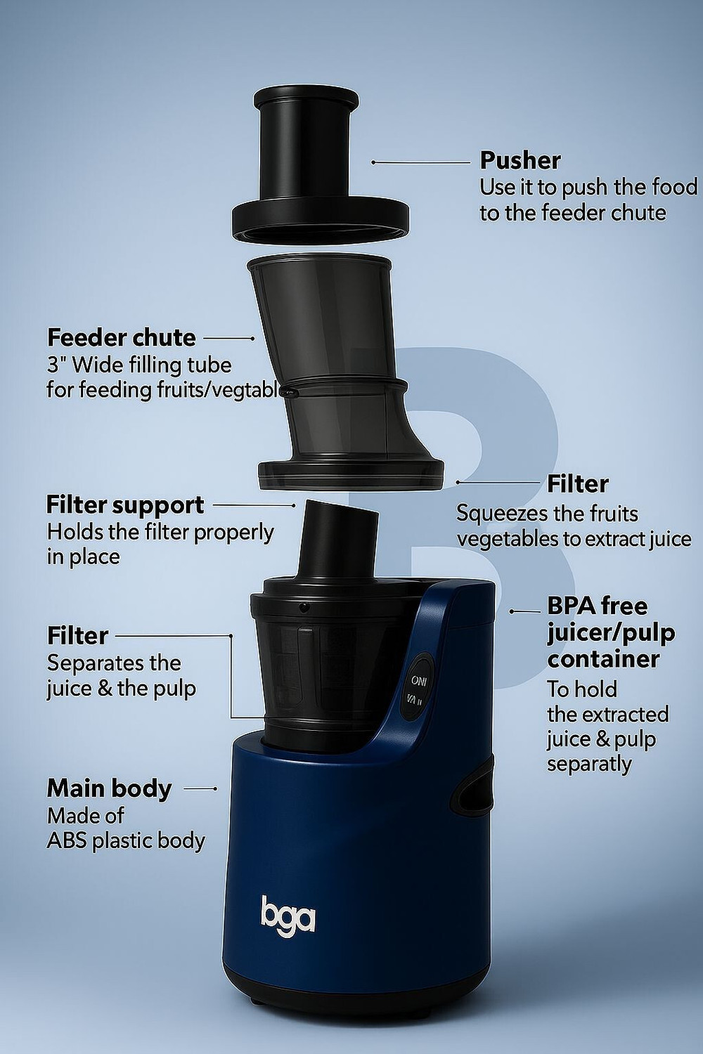 Image of BGA J300 350 W Juicer