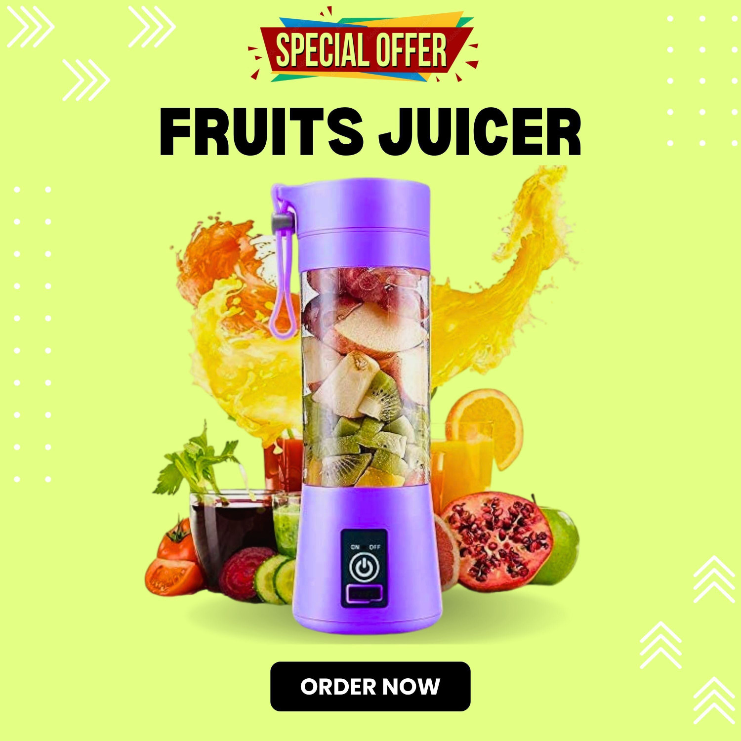 Image of JayGopalTrendz Electric Rechargeable Fruit Juicer Maker Portable USB Mini Juicer ShakerTY359 350 W Juicer Mixer Grinder