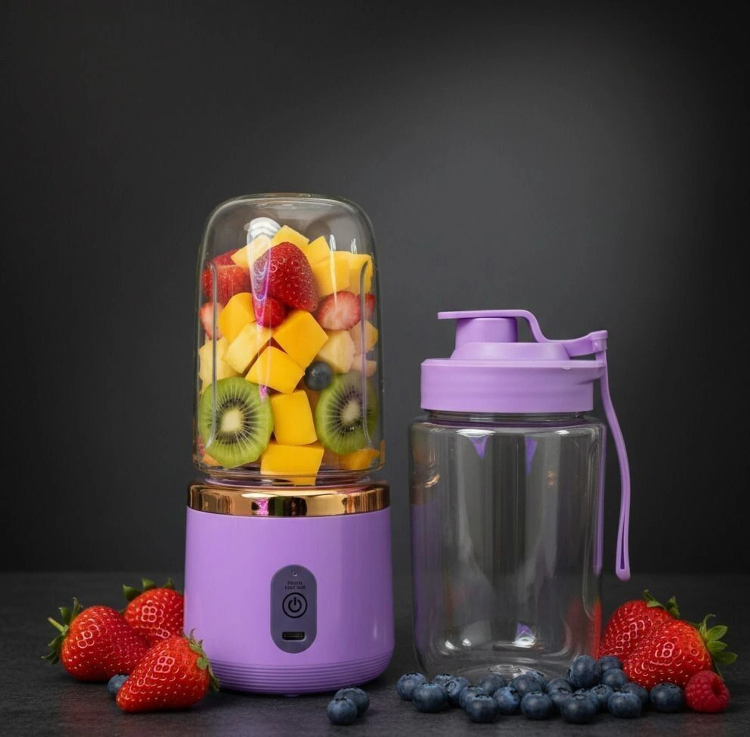 Image of ZENOVIA Portable Juicer Blender, Rechargeable, Grinder for Fruits & Shakes,6 Blade 40 W Juicer Mixer Grinder