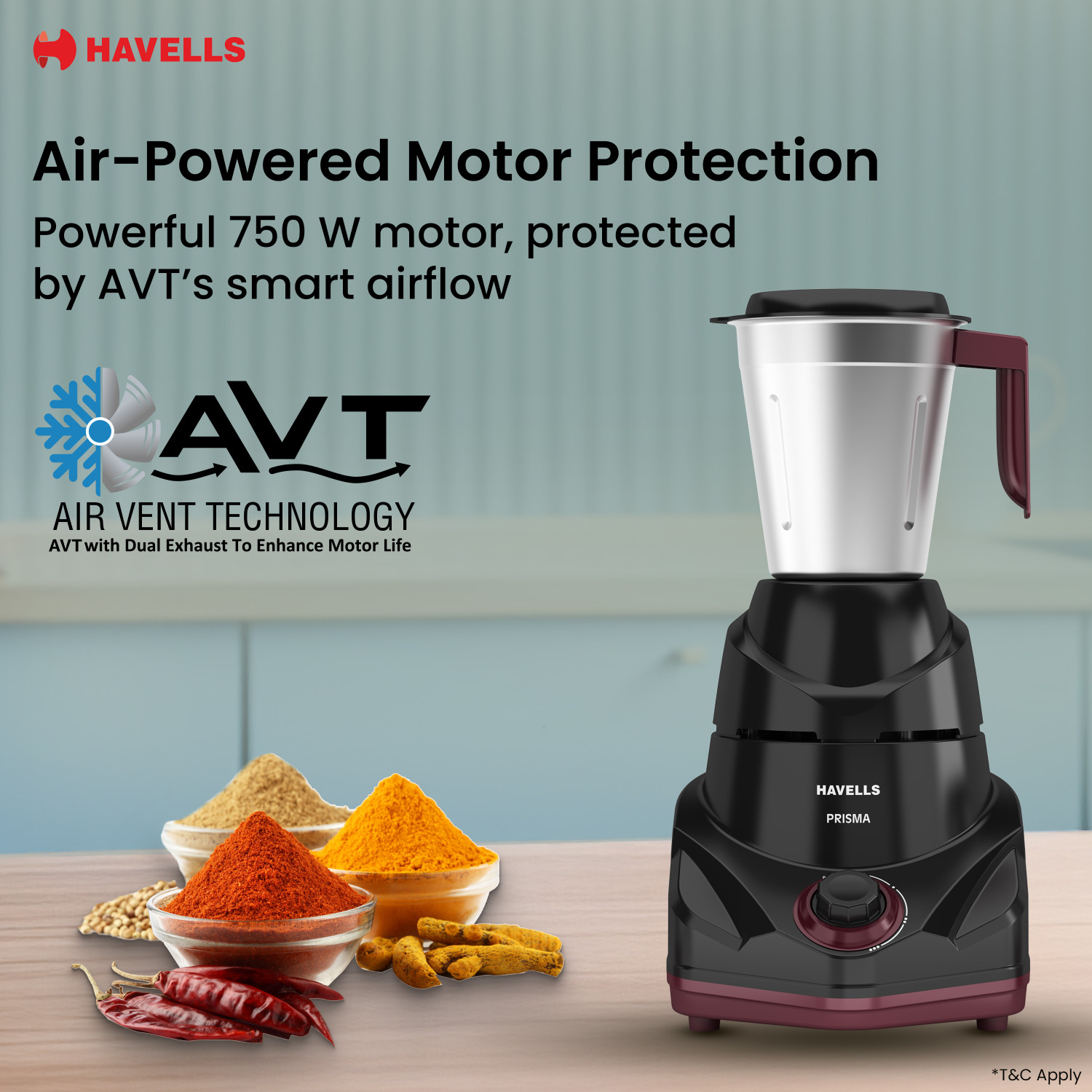 Image of HAVELLS Prisma 750 W Mixer Grinder