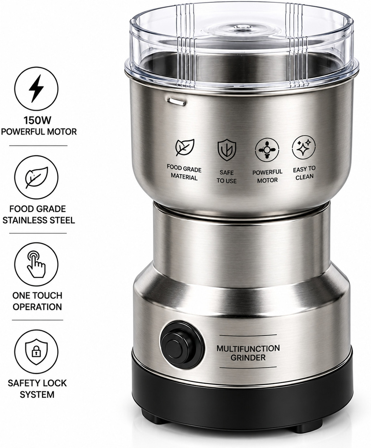 Image of Meeshree Multifunction Dry Grinder50 200 W Mixer Grinder