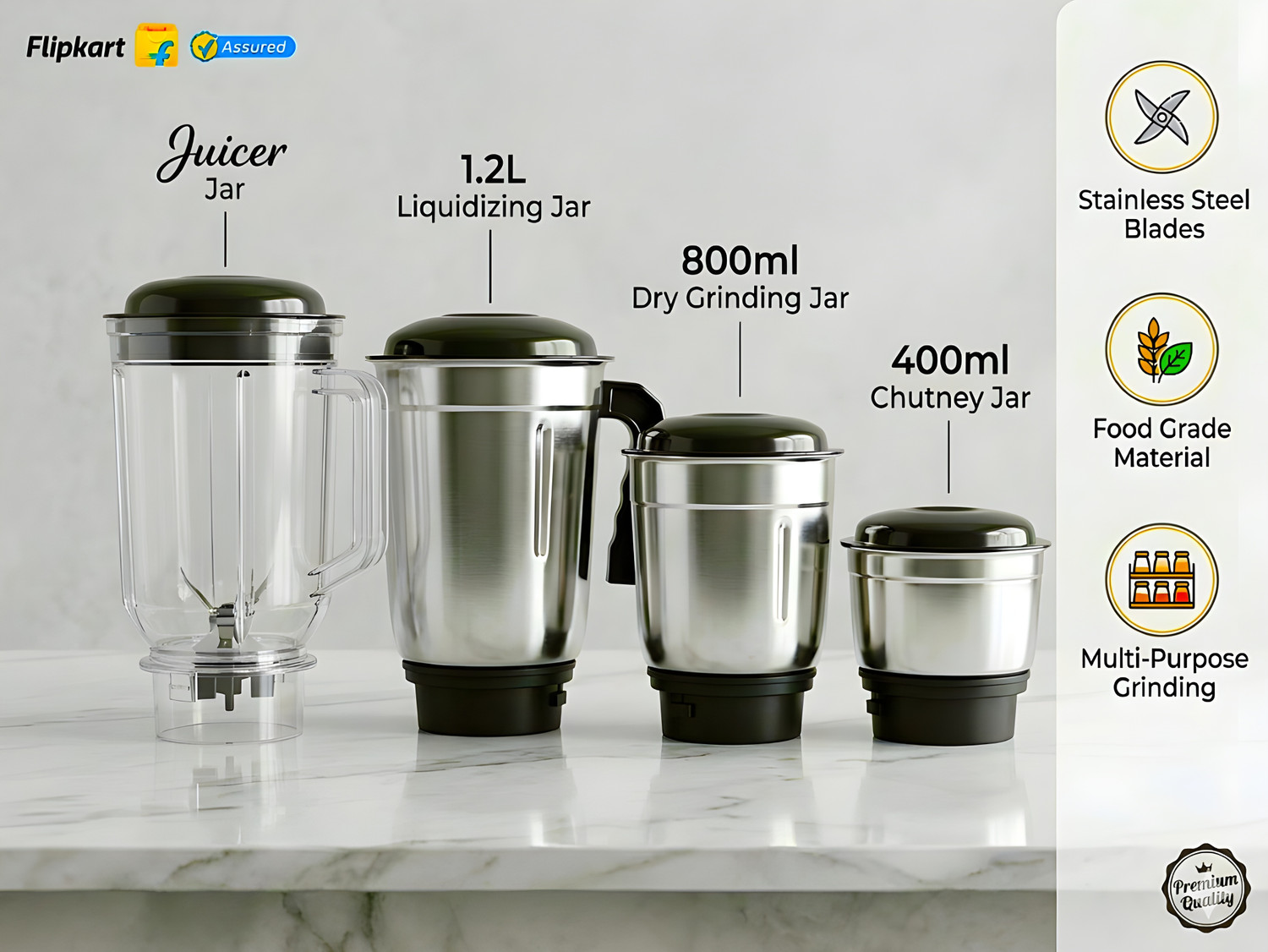 Image of HOME SAVER PurpleStorm 750 W Mixer Grinder