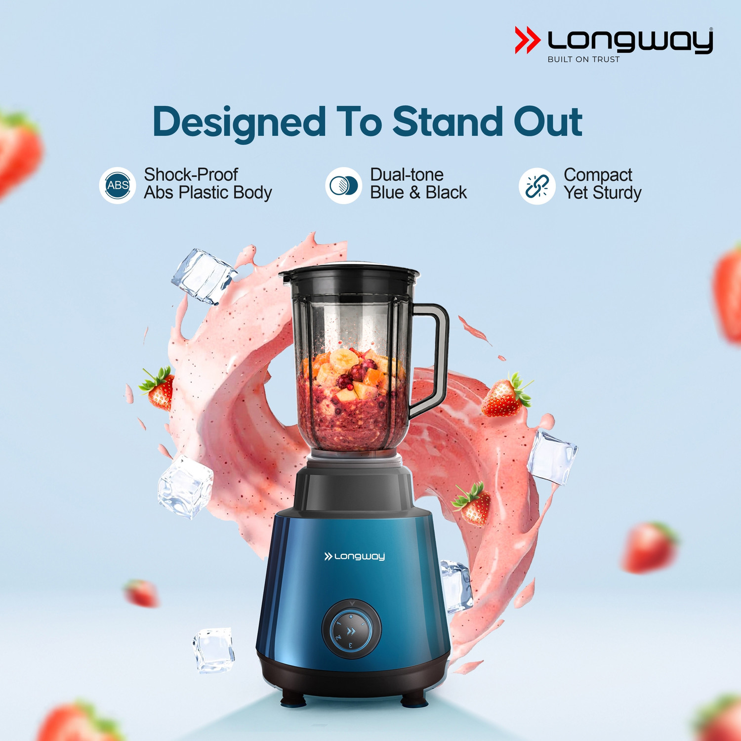 Image of Longway Powerful Motor for Grinding, Mixing, Juicing Up to 750 W Juicer Mixer Grinder