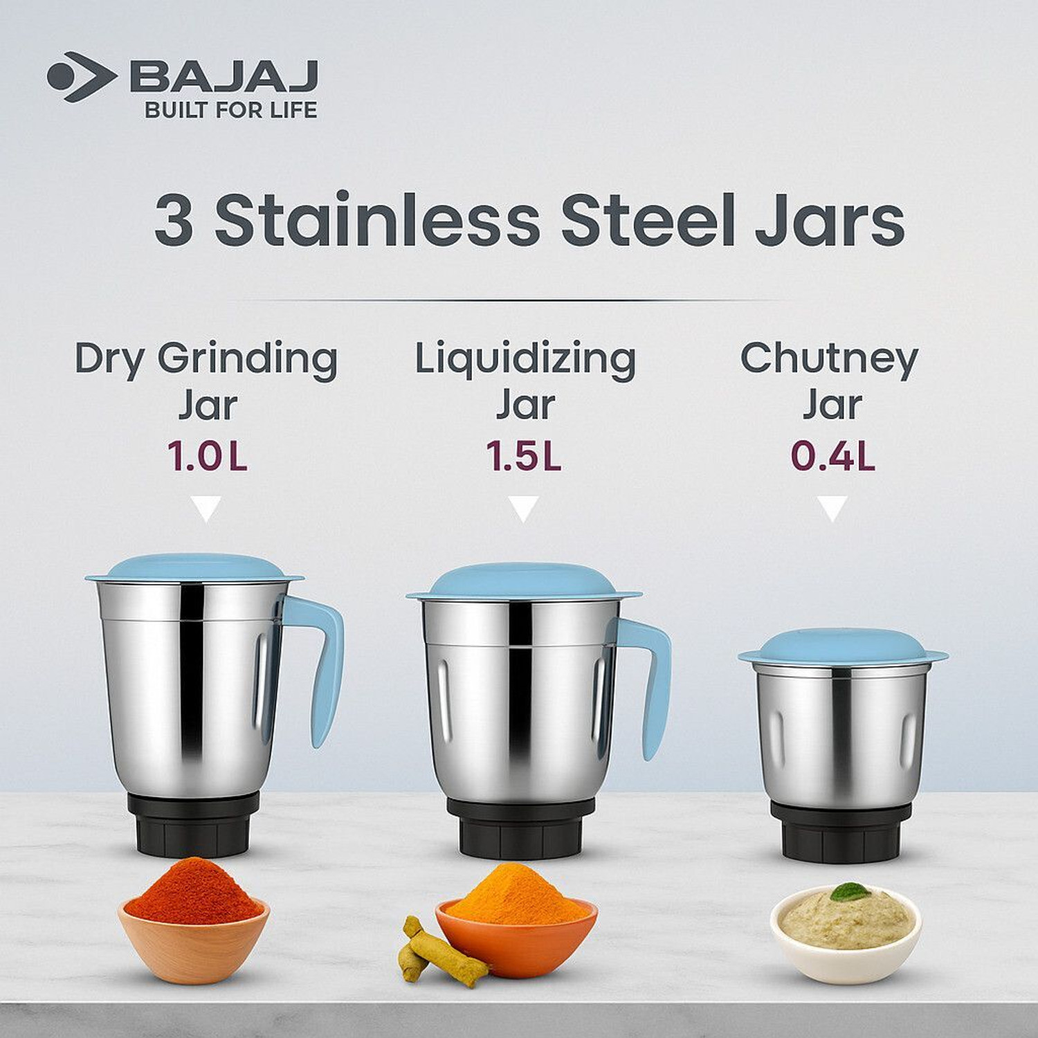 Image of BAJAJ ION 500 W Mixer Grinder