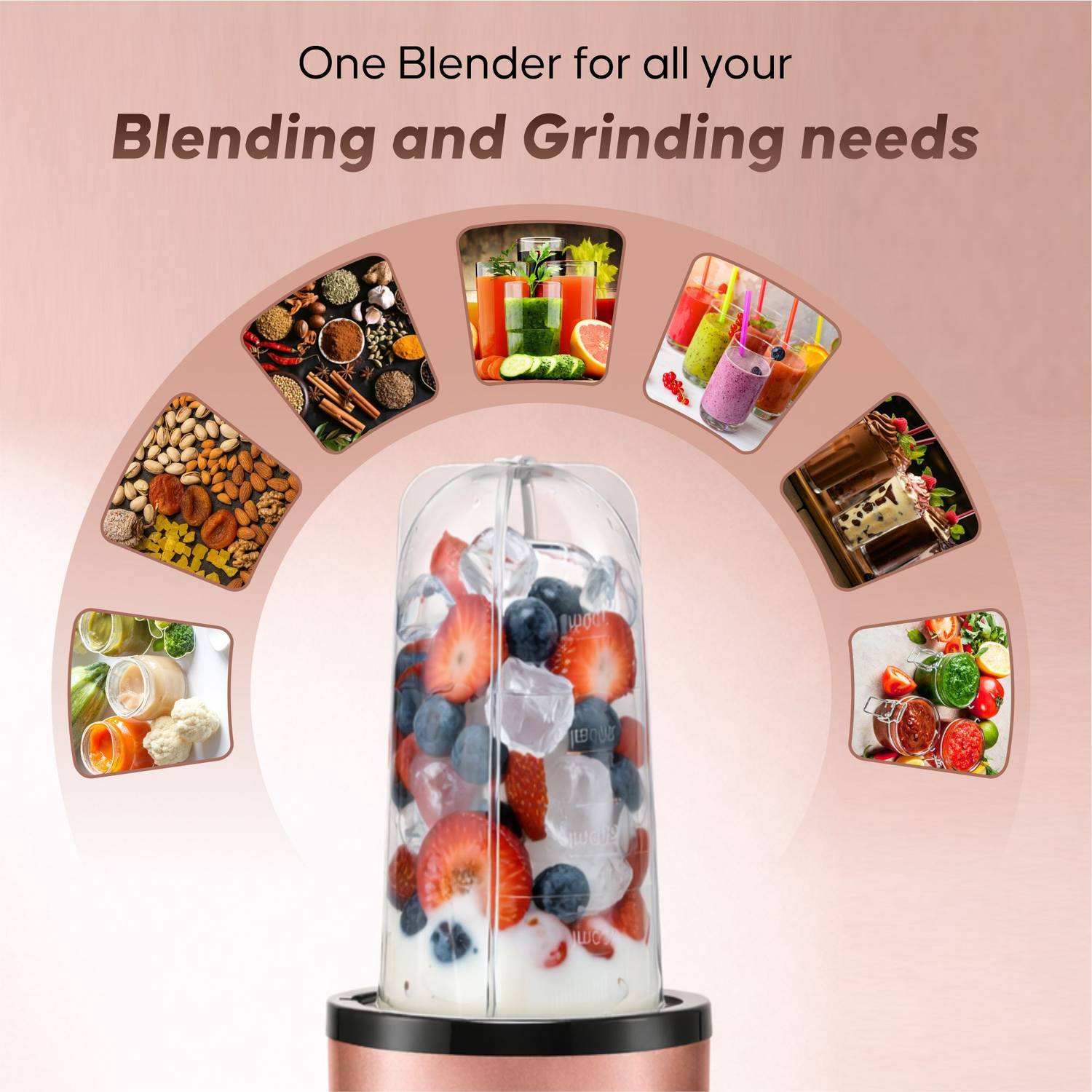 STARVIA 2 Jar 500W Nutri Blender Juicer Mixer Grinder - Image 4