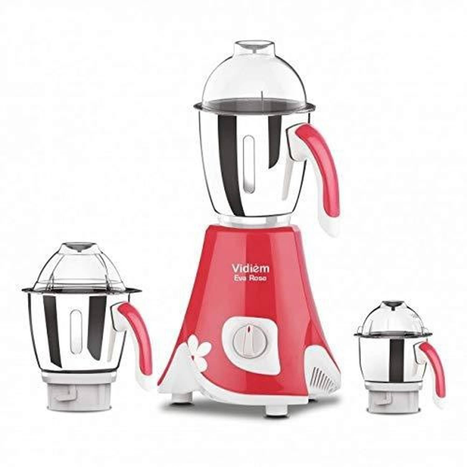Vidiem Eva 750 W Mixer Grinder (Eva Rose 750w 3 Jars Pink)