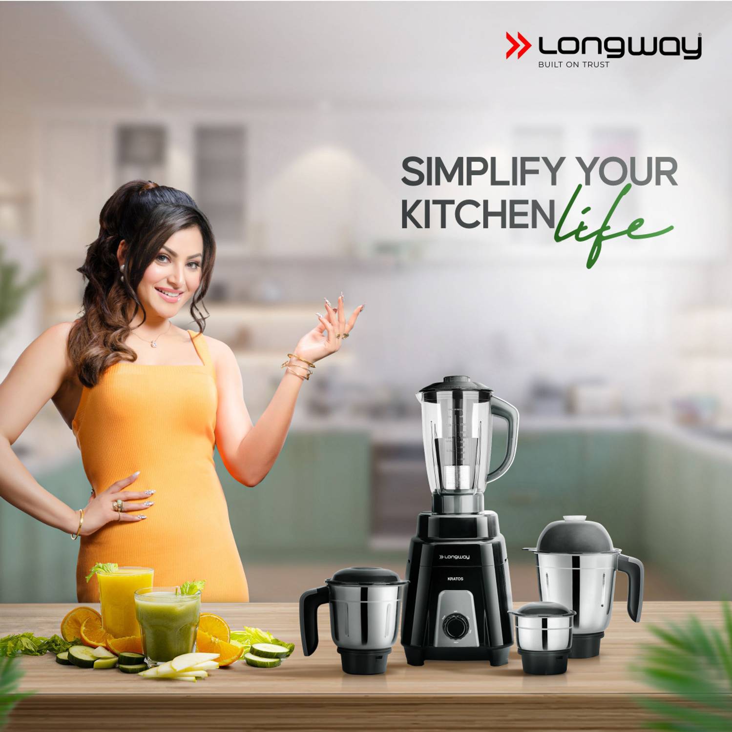 Longway Kratos 1000W Juicer Mixer Grinder - Image 2