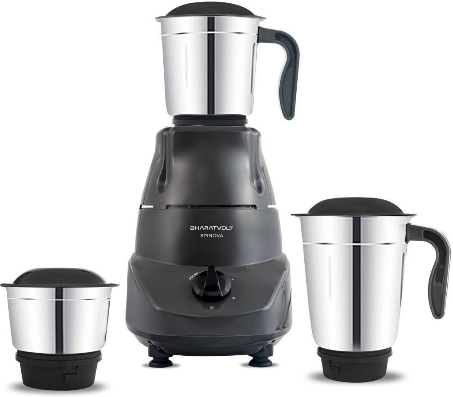 BharatVolt Spinova 500 W Mixer Grinder (BVMG5000006 3 Jars Da
