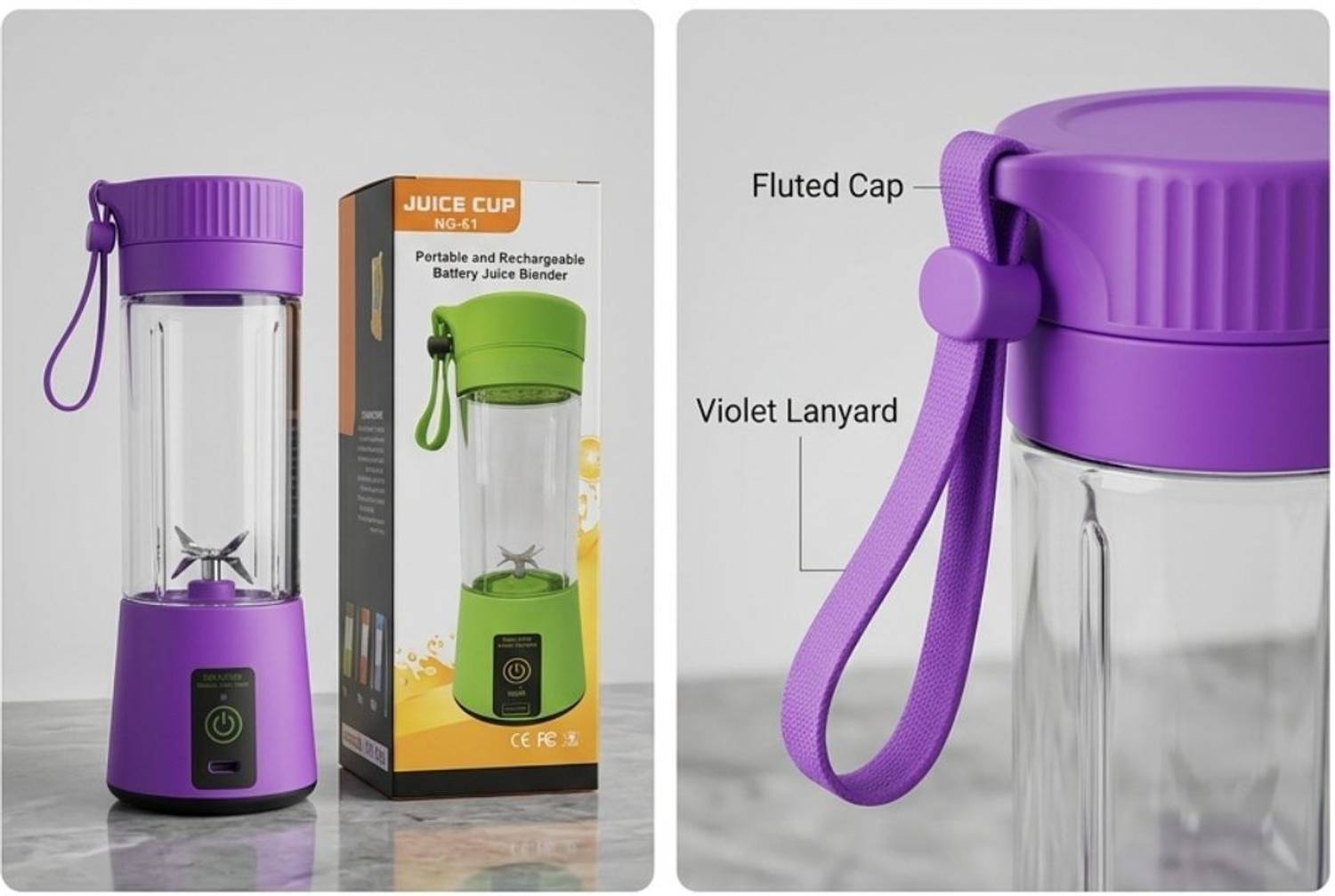 HITESH 1 100W Mixer Blender Purple - Image 2