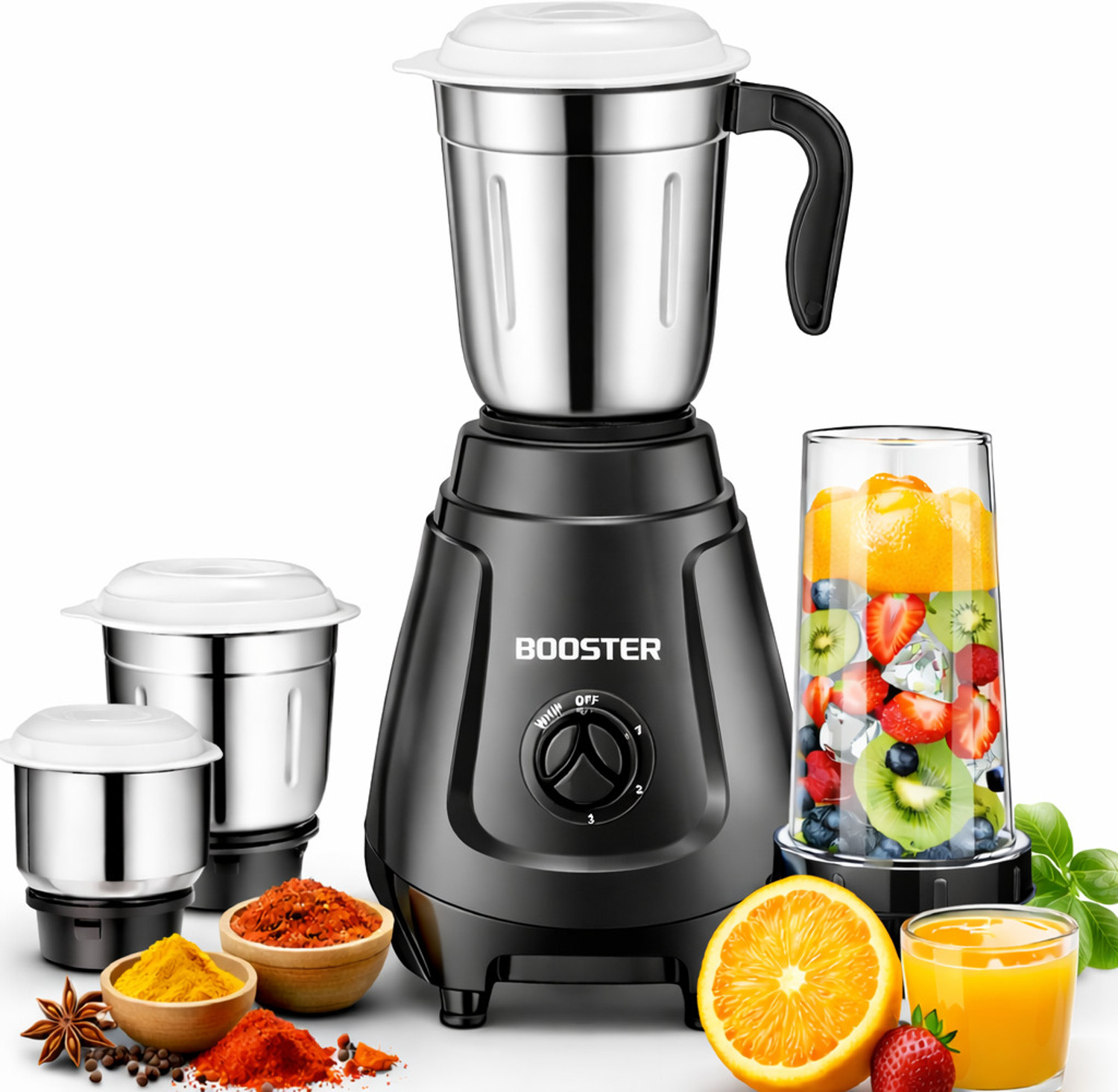 Image of BOOSTER Powerful Juicer Mixer Grinder 750 W Juicer Mixer Grinder