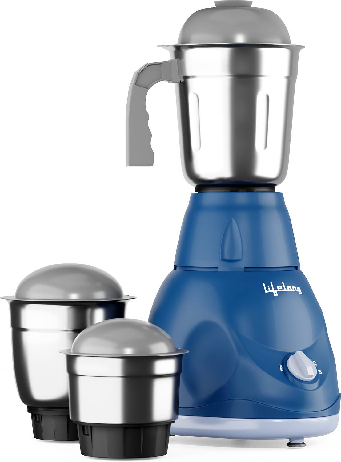 Lifelong Power Pro 500 W Mixer Grinder (LLMG24 3 Jars Blue)
