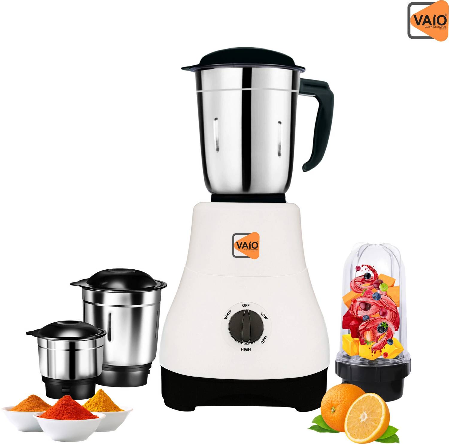 Vaio Mini Nexa Juicer Mixer Grinder Mega Powertron Motor 750 W Mixer Grinder