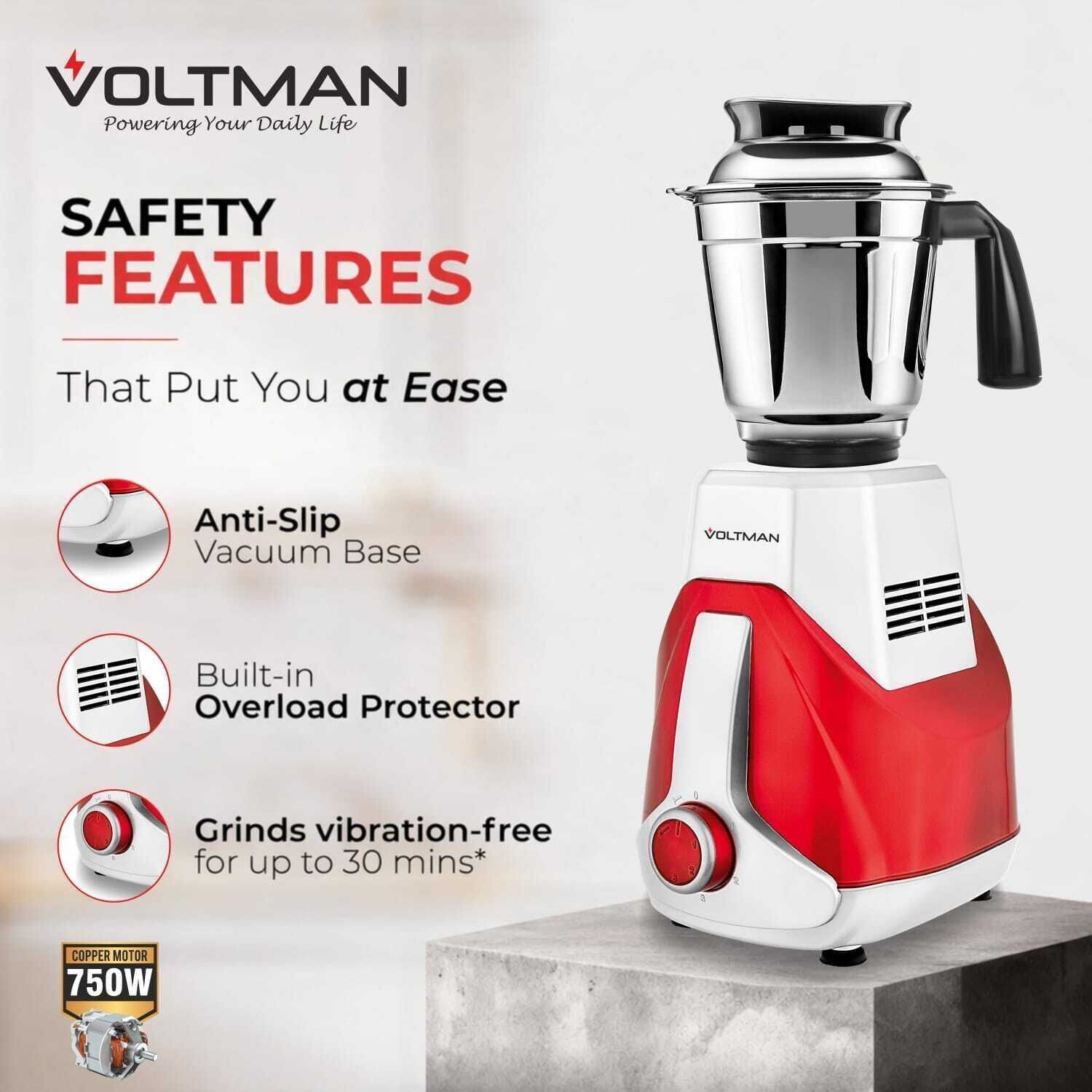 Image of VOLTMAN SHADOW X mixer grinder 750 W Juicer Mixer Grinder